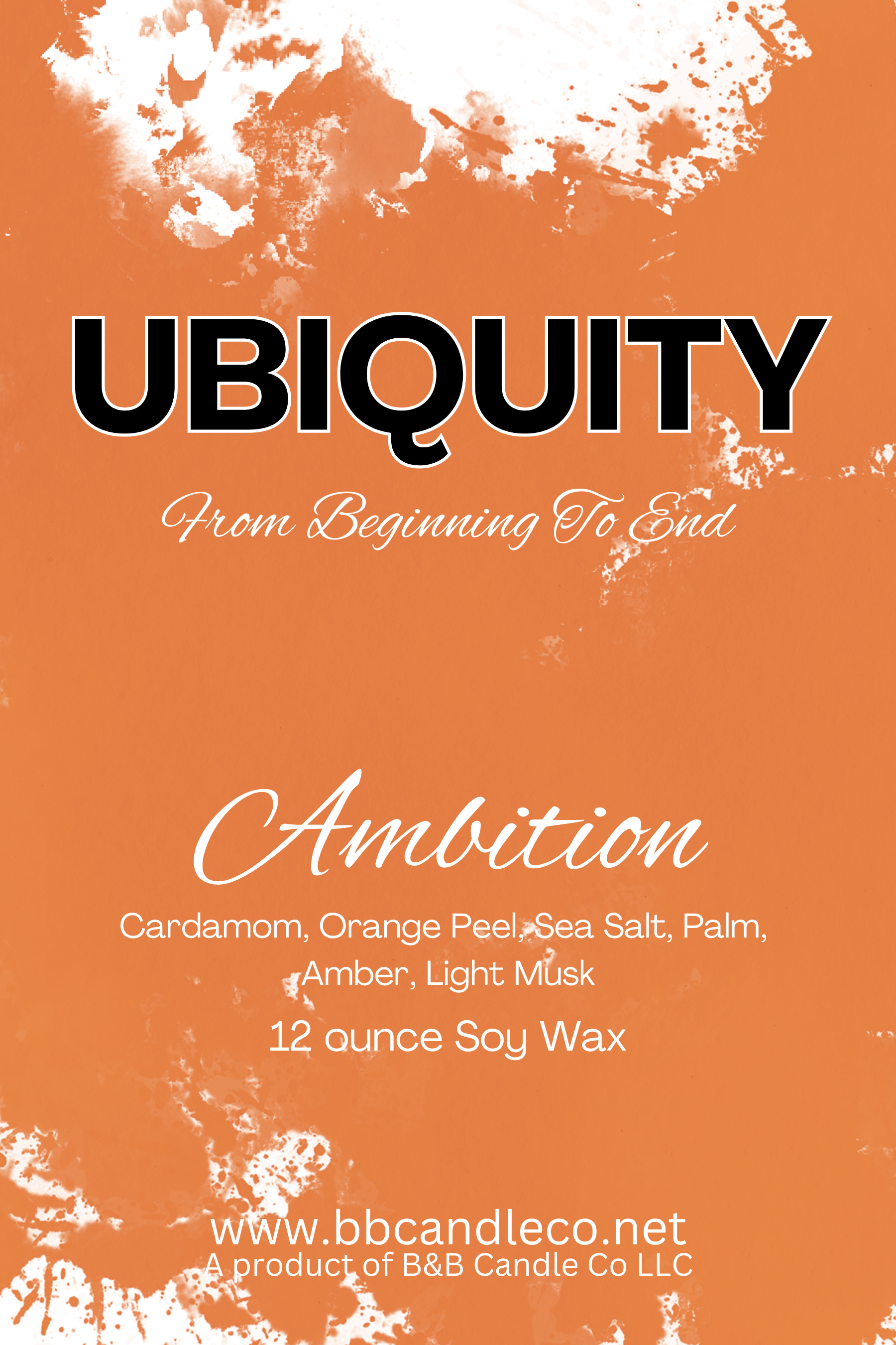 Ubiquity Ambition Scented Candle 12oz Black Matte Aromatherapy