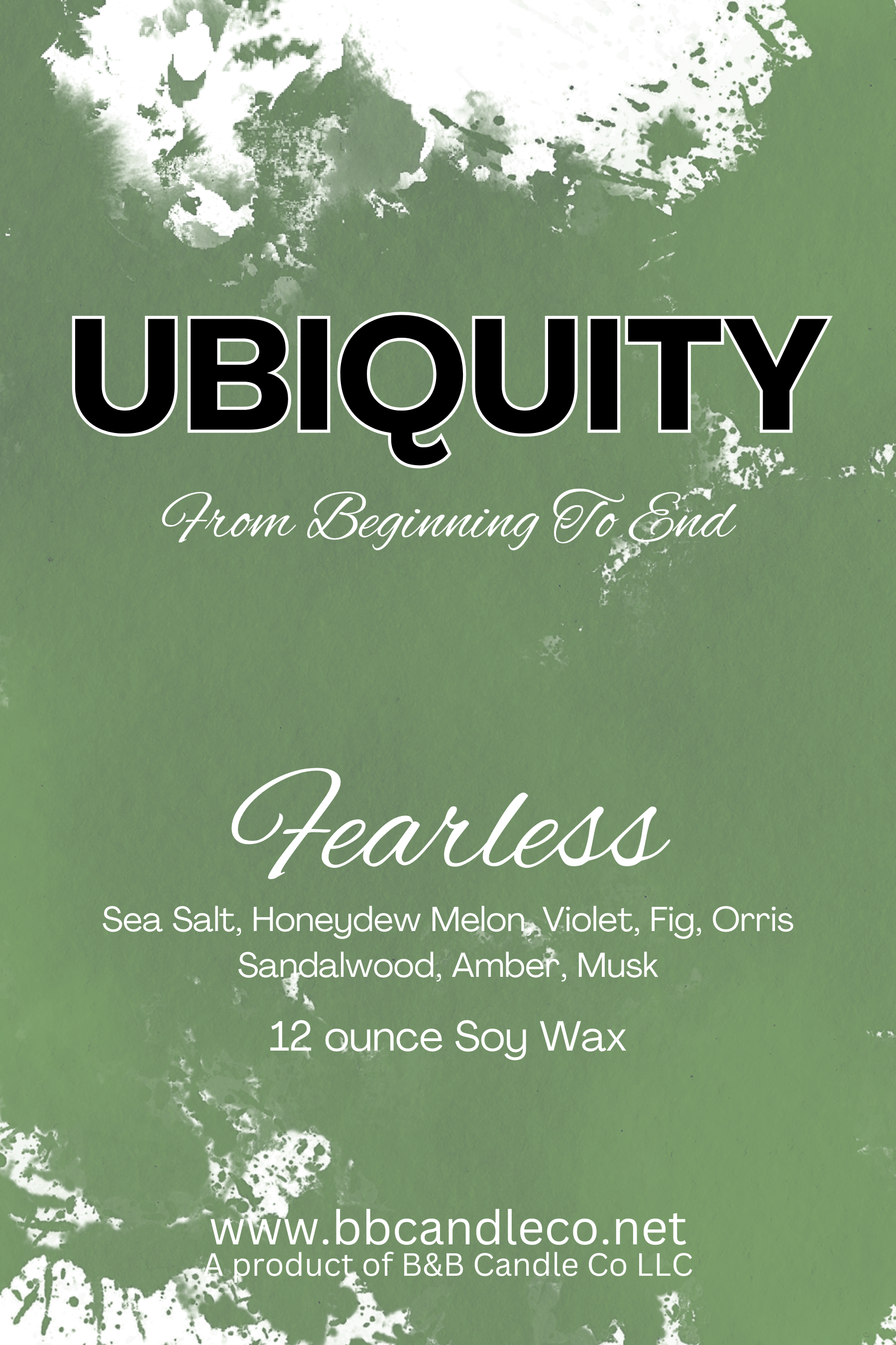 Ubiquity Fearless Scented Candle 12oz Aromatherapy Masculine Vibe