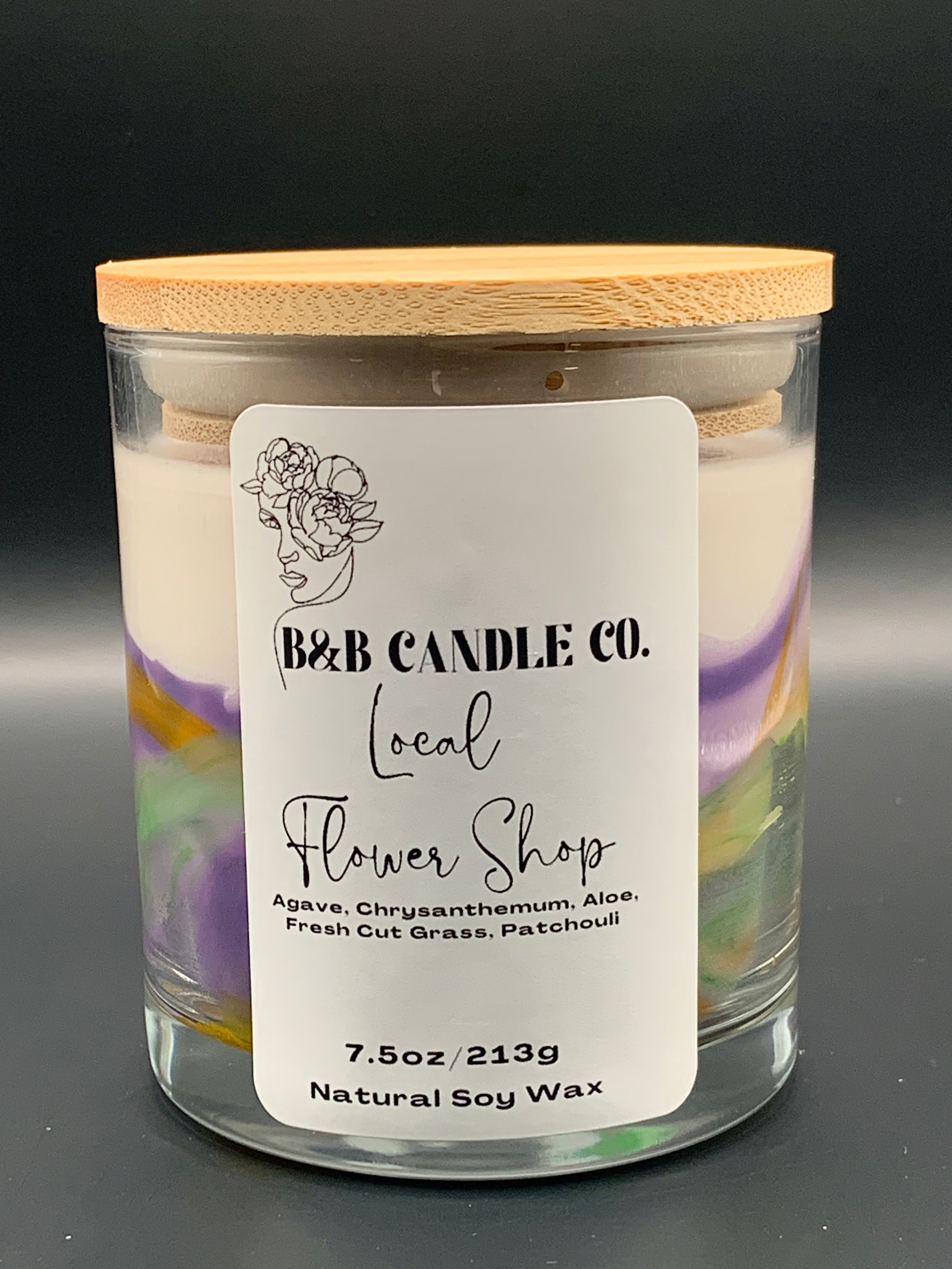Local Flower Shop Scented Candle | 7.5 Ounce Fresh Floral Blooms and Greenery in a Rustic Design