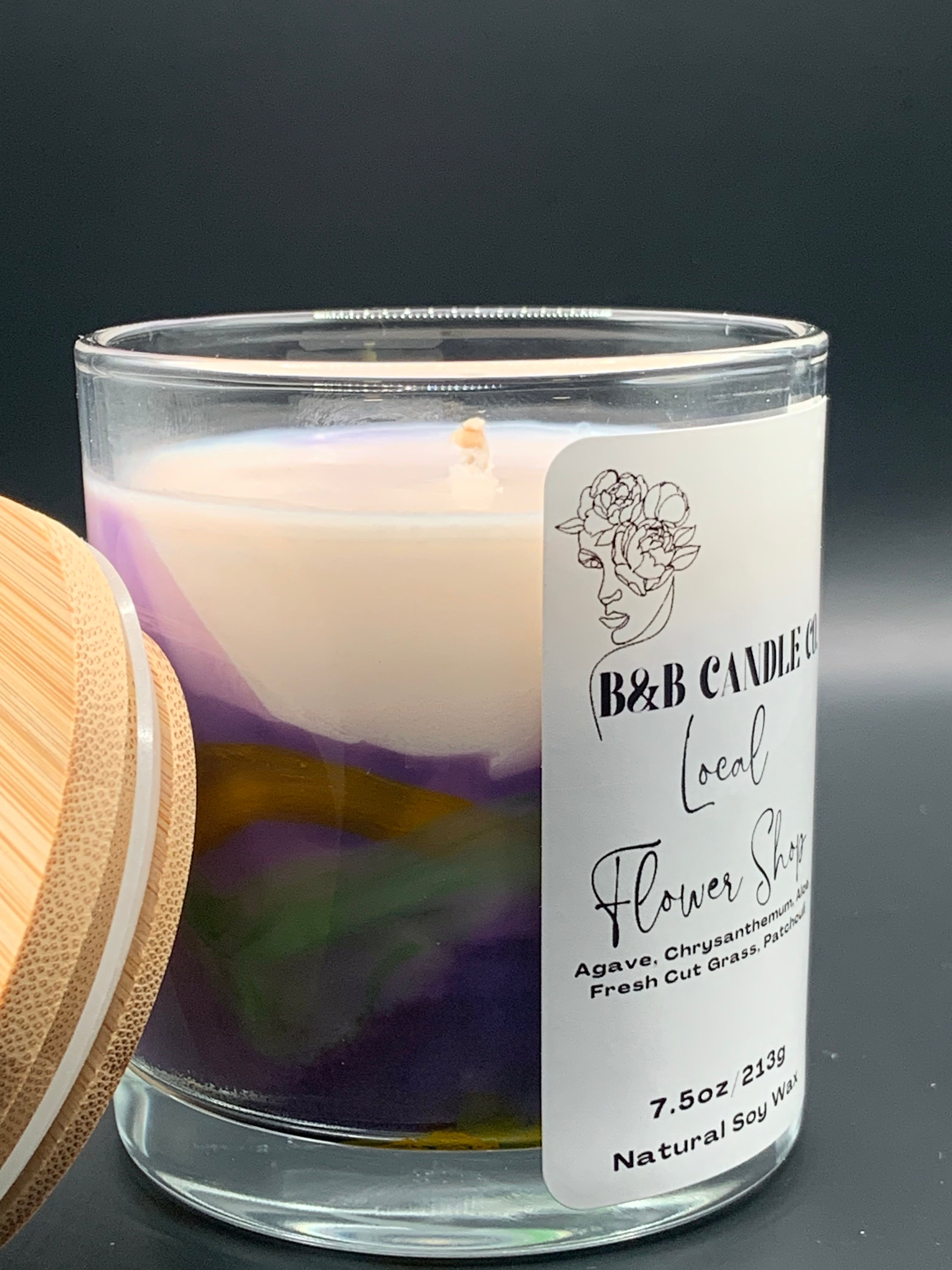 Local Flower Shop Scented Candle | 7.5 Ounce Fresh Floral Blooms and Greenery in a Rustic Design