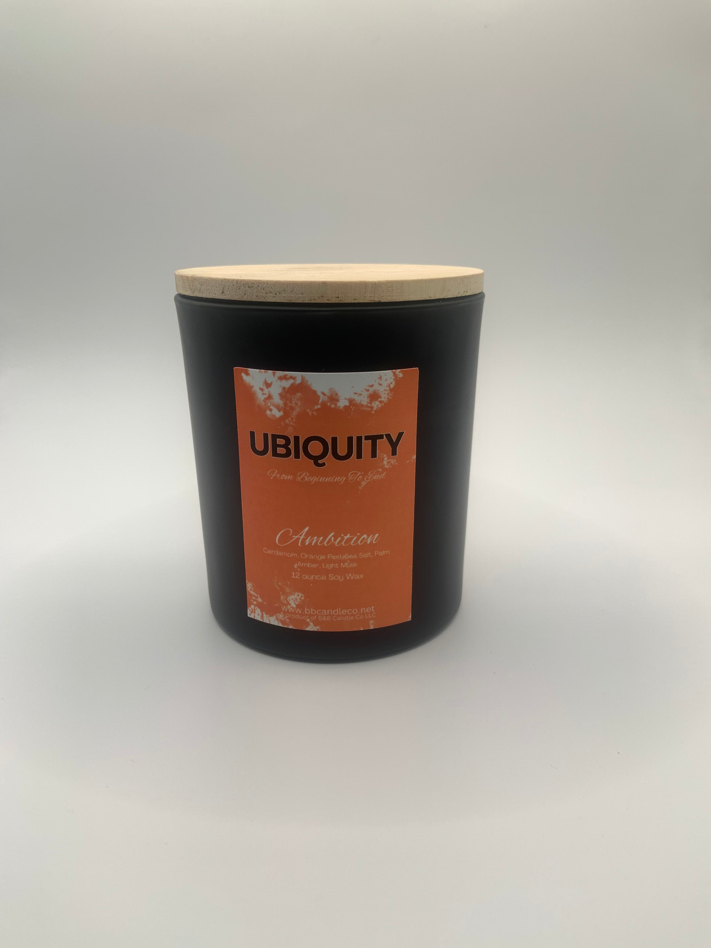 Ubiquity Ambition Scented Candle 12oz Black Matte Aromatherapy