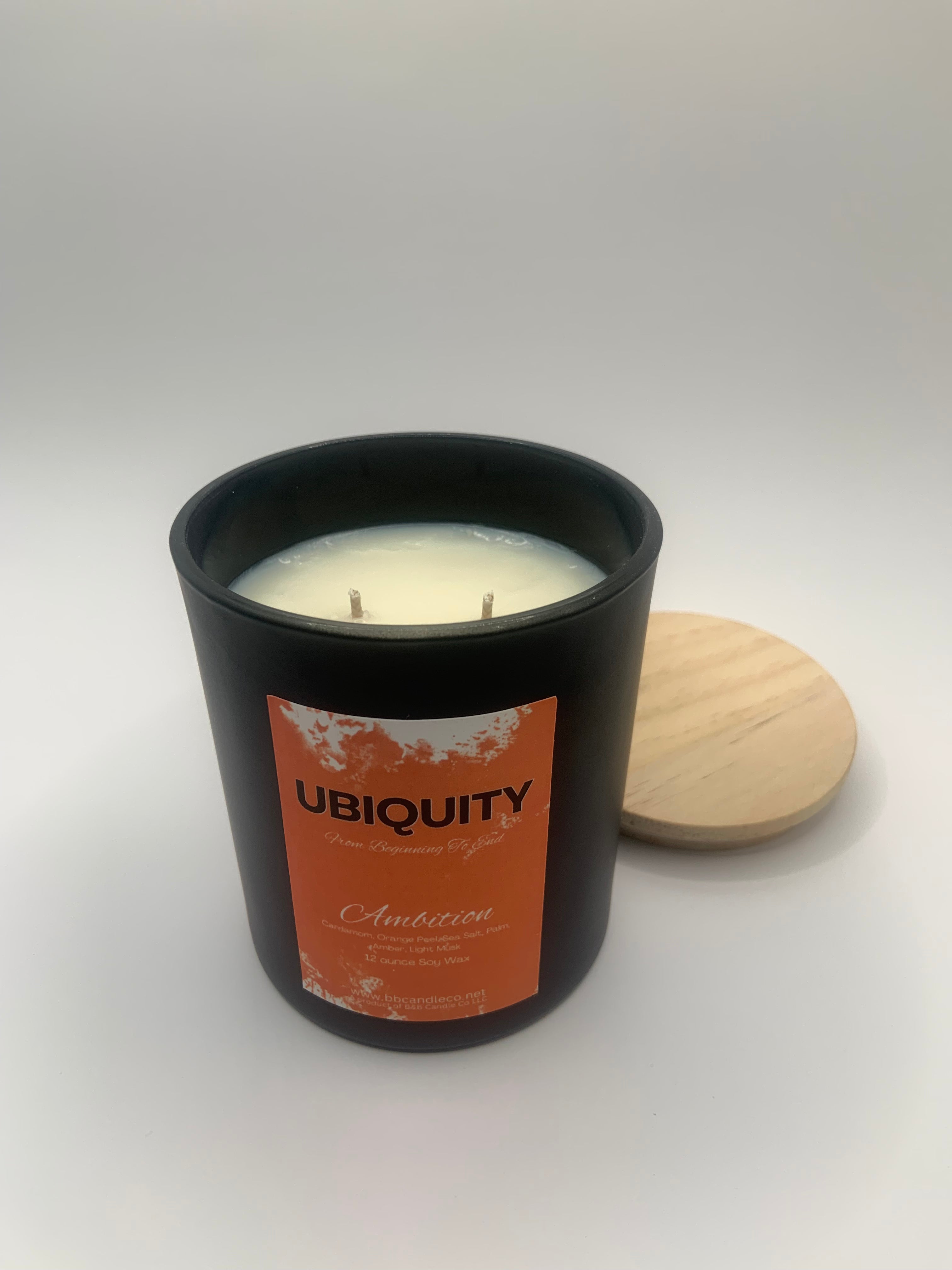 Ubiquity Ambition Scented Candle 12oz Black Matte Aromatherapy