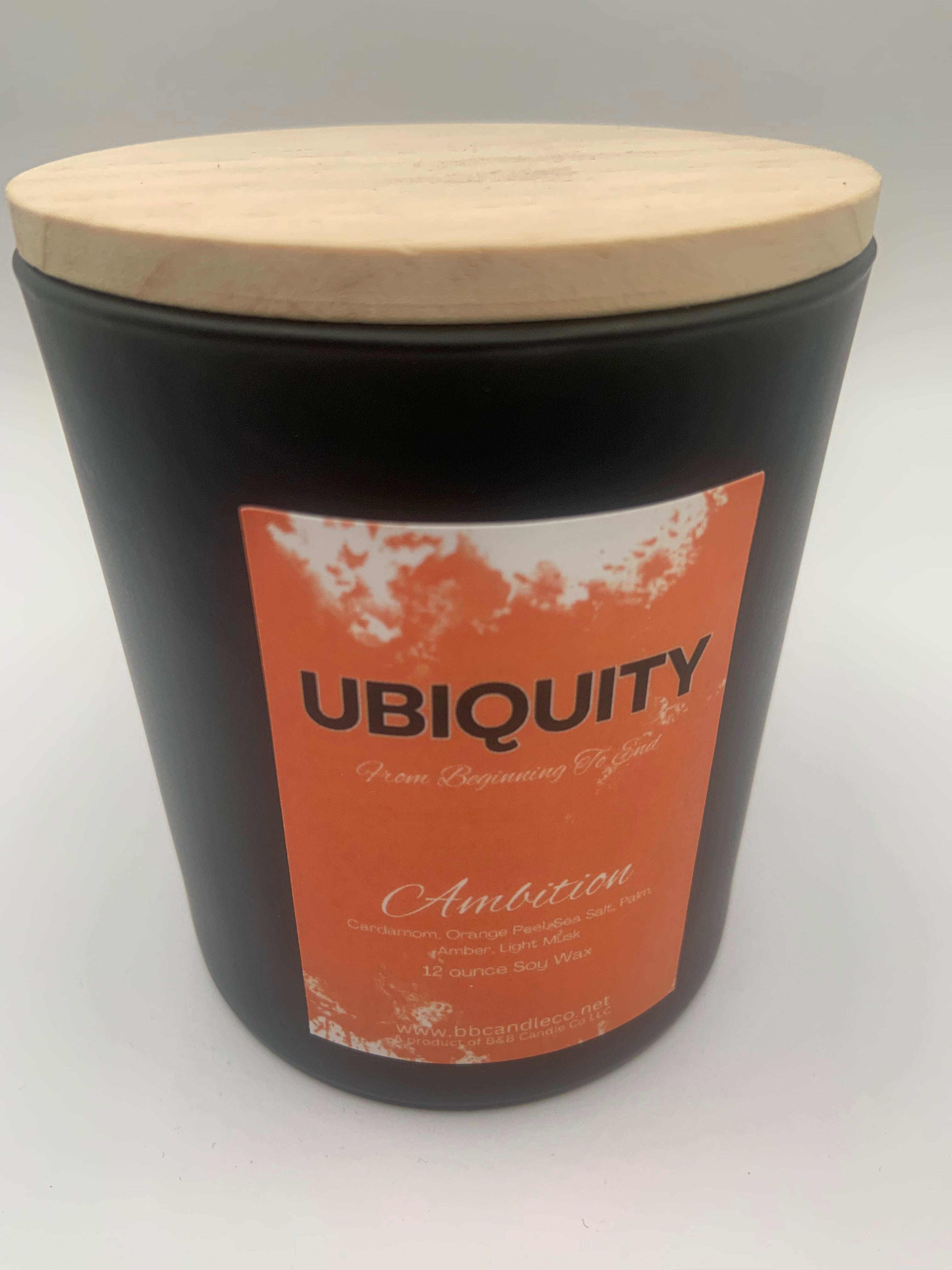 Ubiquity Ambition Scented Candle 12oz Black Matte Aromatherapy