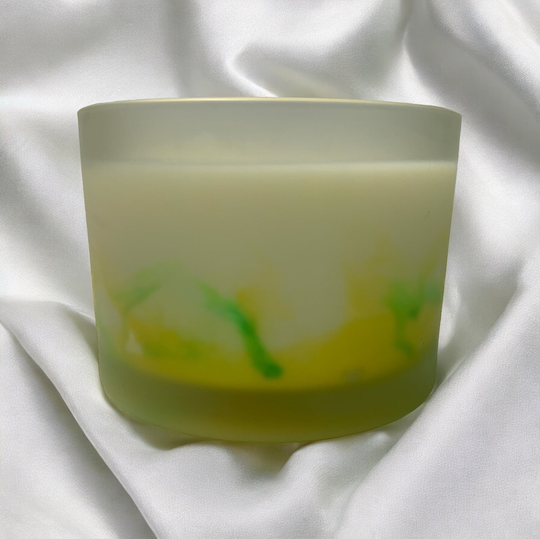 Large 12 Oz Local Flower Shop Candle Marble Design Frosted Glass With 2 Wicks