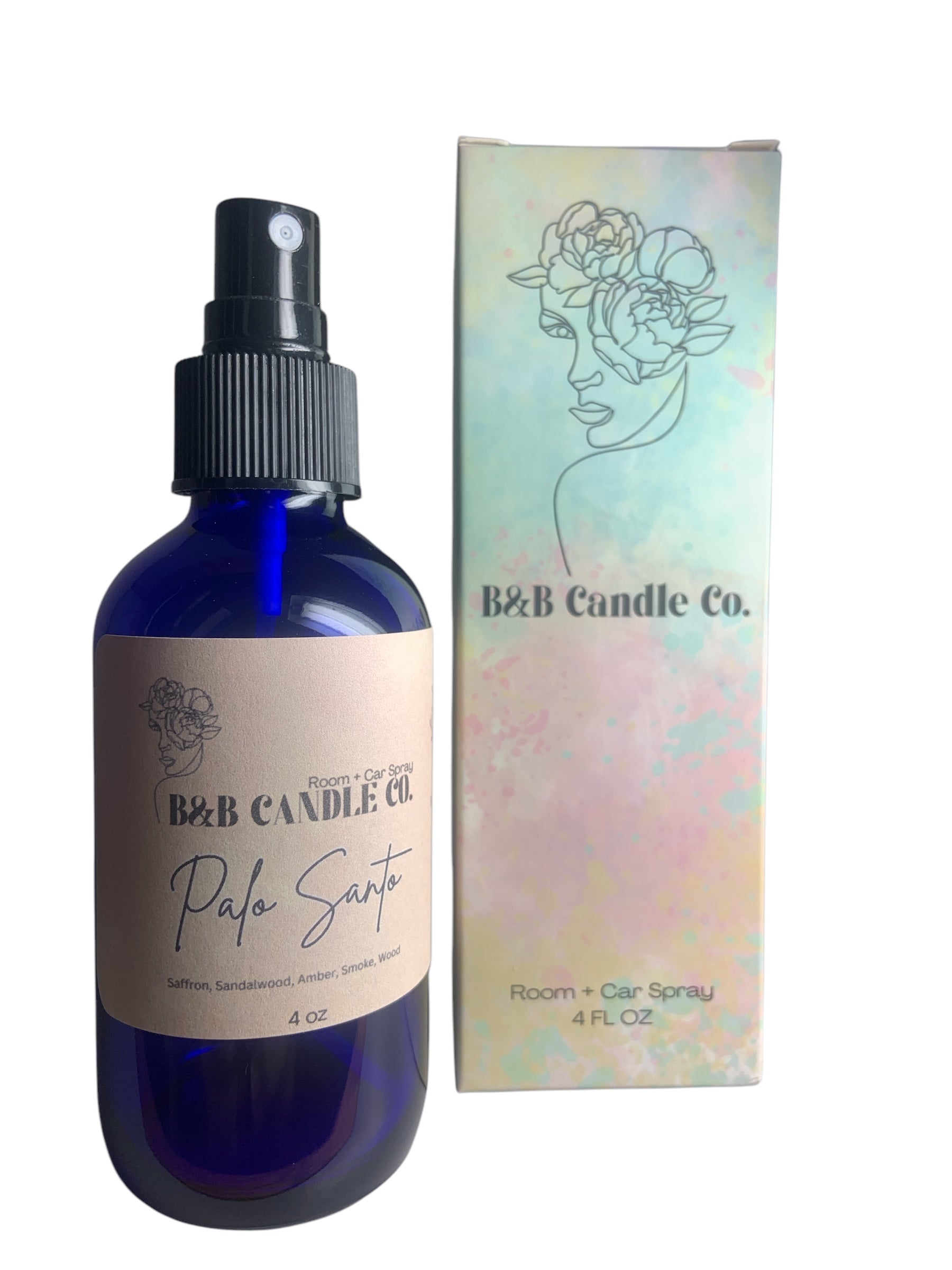 Palo Santo Room & Car Spray Glass Bottle 4oz Fresh Wood Aromatherapy