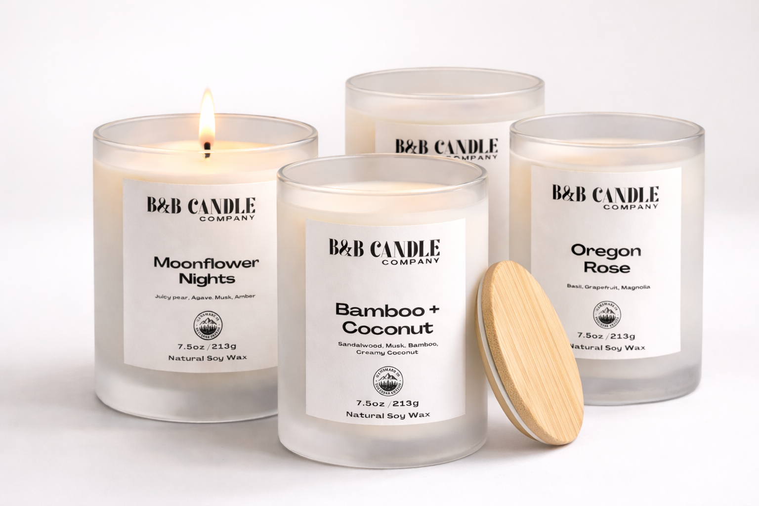 7.5oz Glass With Bamboo Lid Aromatherapy