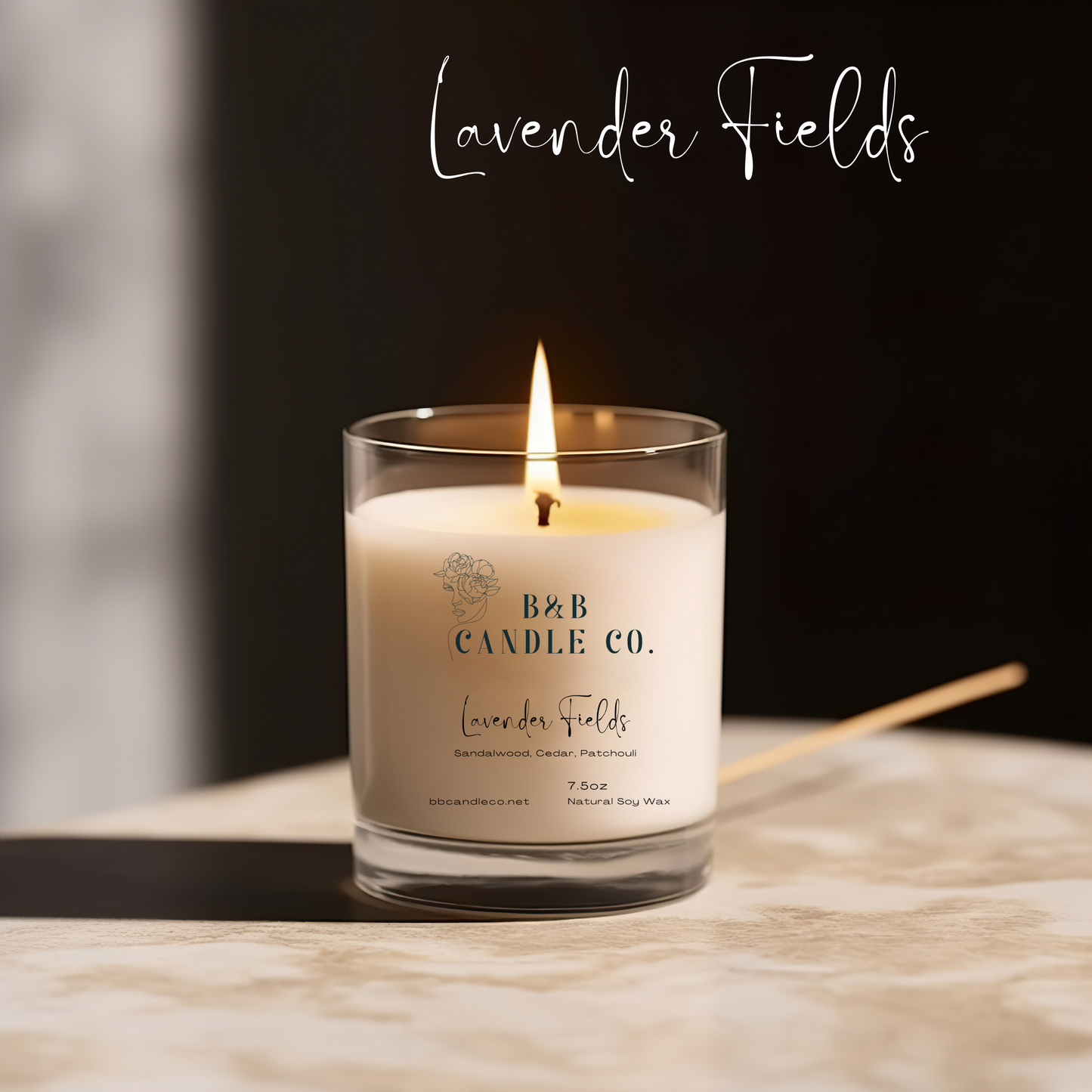 Lavender Fields Scented Candle | Relaxing Floral Lavender for Tranquil Spaces