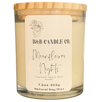 Moonflower Nights 7.5 oz Scented Candle Jasmine Vanilla Amber Pear Aromatherapy