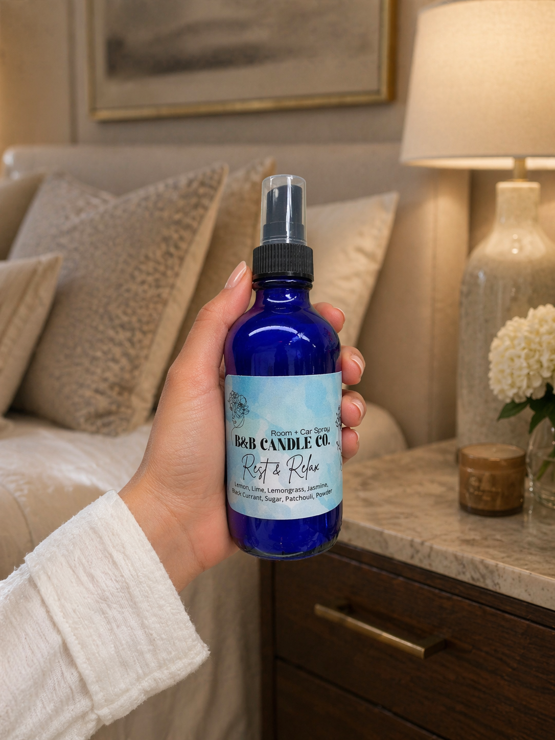 Rest + Relax Room + Car Spray | Lemongrass Patchouli Mist