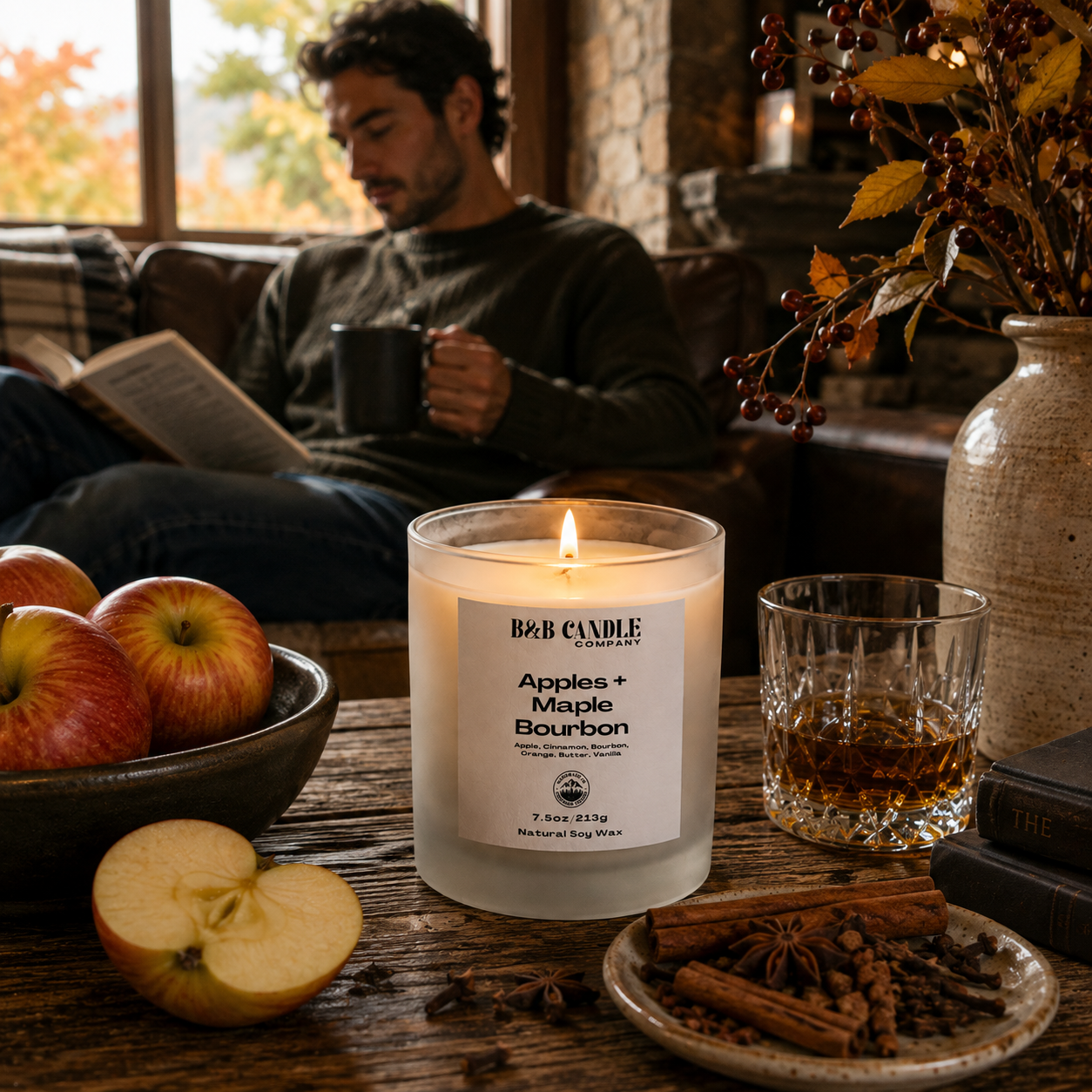 Apples + Maple Bourbon Soy Candle | Apple + Spice & Maple Seasonal