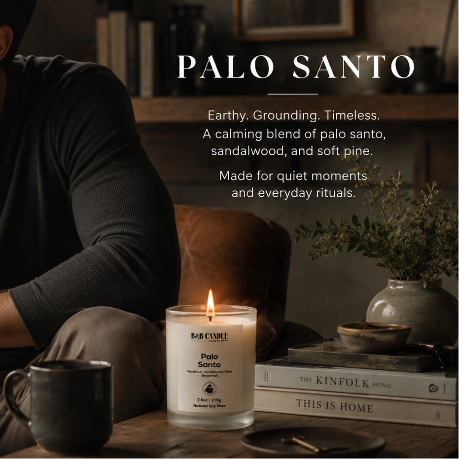Palo Santo Scented Candle | Earthy, Complex Aromas