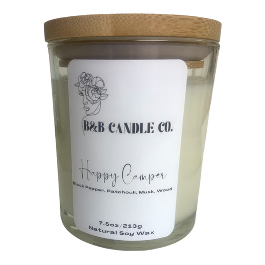 Happy Camper 7.5 Ounce Scented Candle | Aromatic Woodsy Aroma for Outdoor Lovers