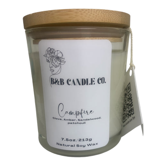 Campfire Scented Candle | Cozy and Warm Aroma for Inviting Home Decor 7.5 Ounce