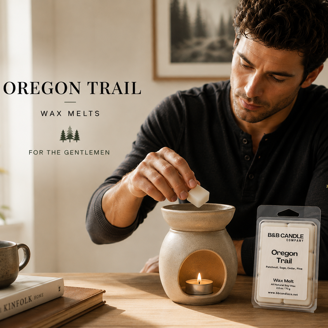 Oregon Trail Wax Melt | Earthy Woodsy Soy Wax Melt with Pine, Cedar & Patchouli