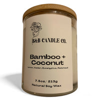 Bamboo + Coconut - 7.5 oz Soy Candle | Clean Fresh Home Fragrance