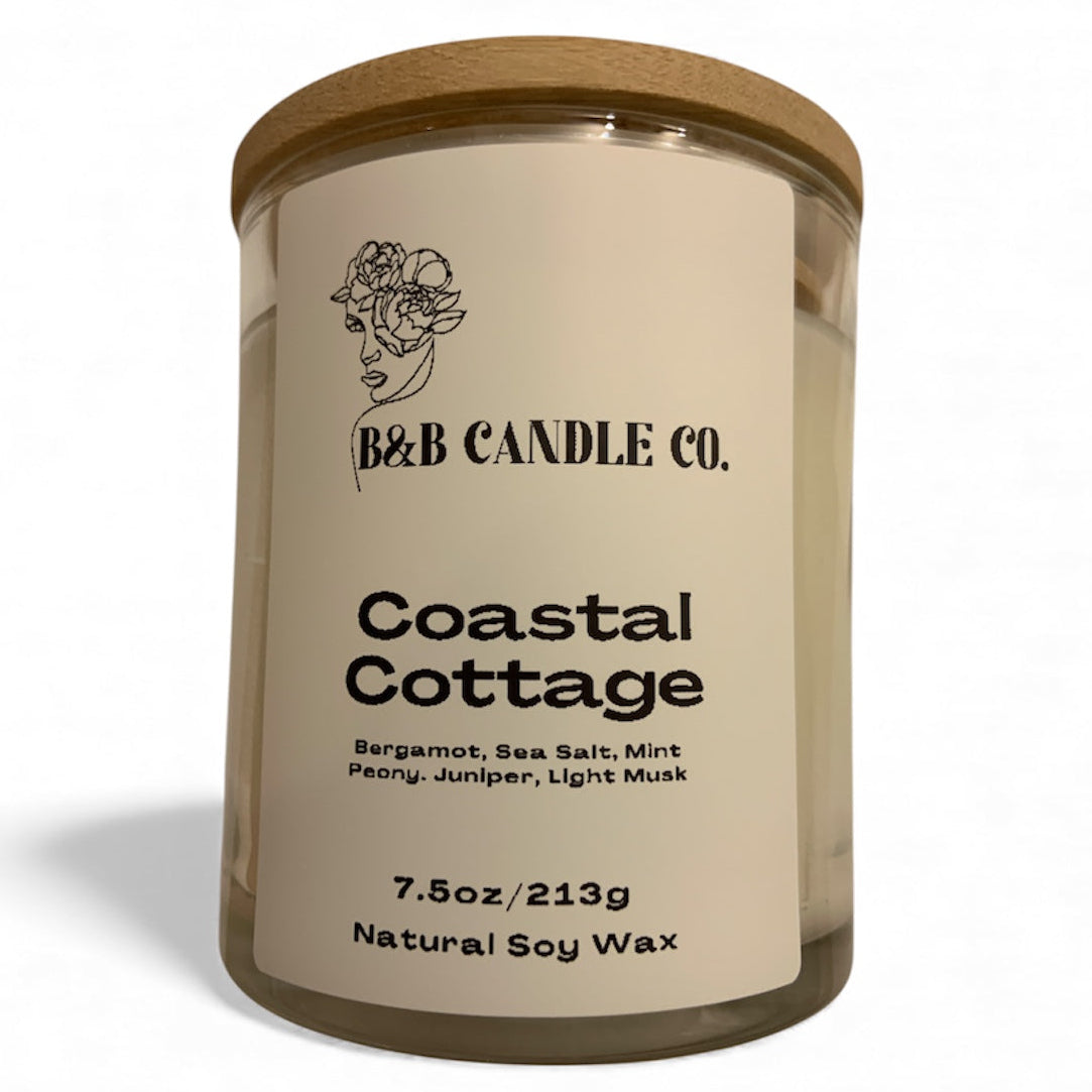 Coastal Cottage - 7.5 oz Soy Candle | Fresh Ocean Breeze Home Scent