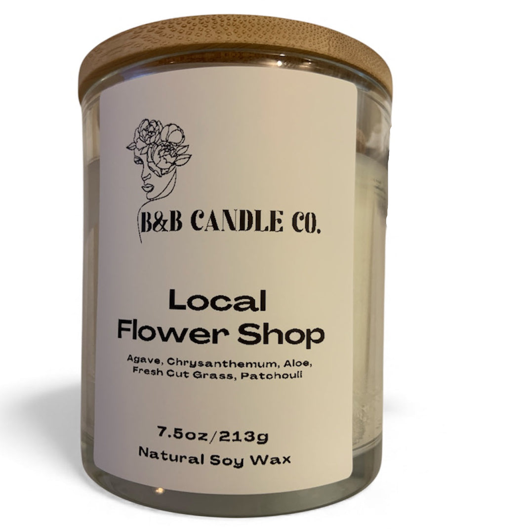 Local Flower Shop Candle – Clean Floral Aroma – 7.5 oz Soy Wax