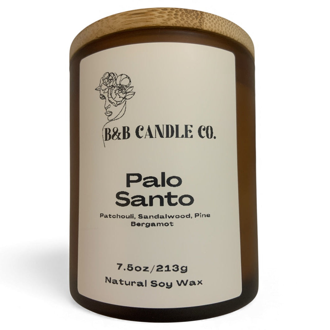 Palo Santo 7.5 Ounce Scented Candle | Earthy, Complex Aromas with Incense and Patchouli Notes