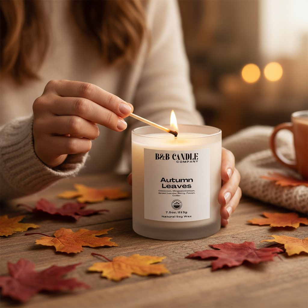 Autumn Leaves Soy Candle | Cinnamon + Green Leaves + Cedar