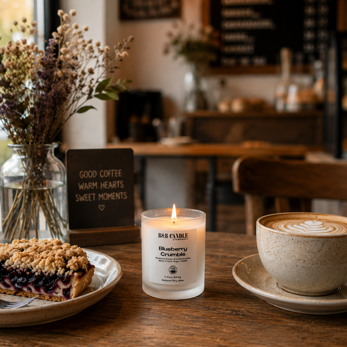 Blueberry Crumble Soy Candle | Fresh Blueberry Bakery Candle