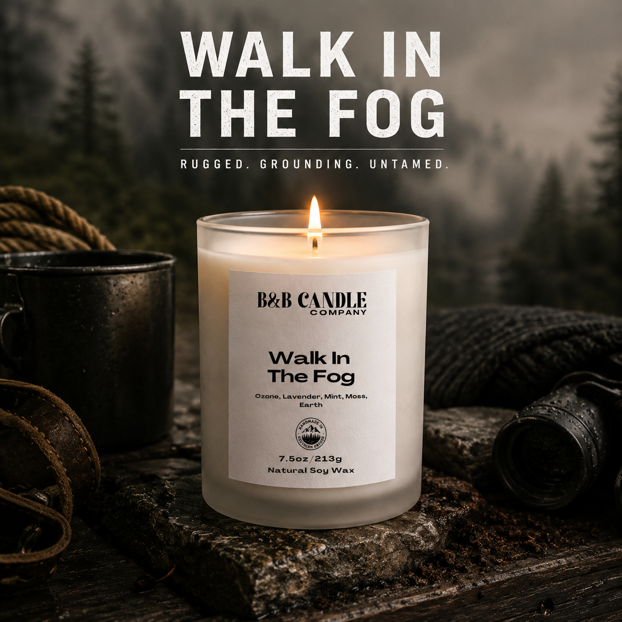 Walk In The Fog Scented Candle | Misty Morning Cedar, Fir and Cypress