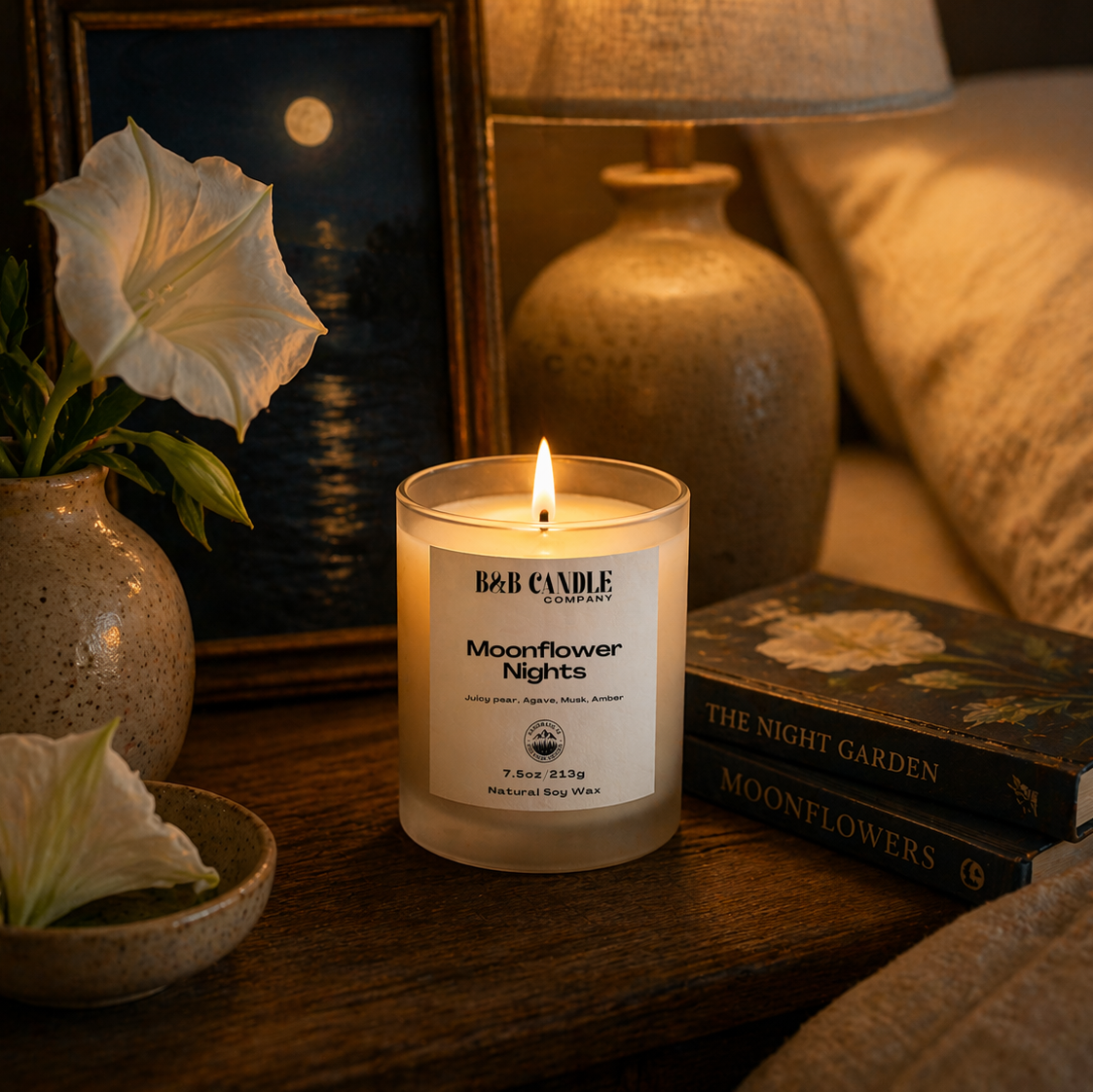 Moonflower Nights | Jasmine & Vanilla + Amber & Pear