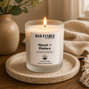 Rest + Relax Scented Candle – Spa Day Aromatherapy Blend – 7.5 oz